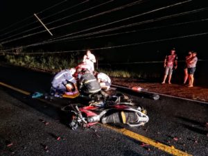 Motociclista fica gravemente ferido em acidente em Jaraguá do Sul