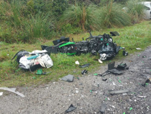 Motociclista e passageira morrem em grave acidente na BR-282 em SC