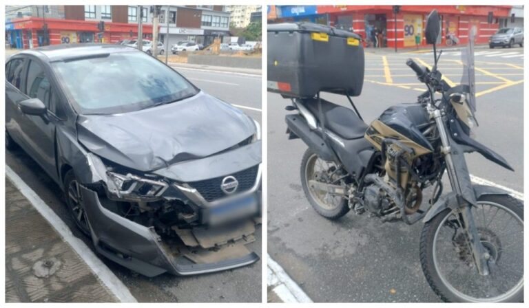 Motoboy fica ferido em acidente em Jaraguá do Sul